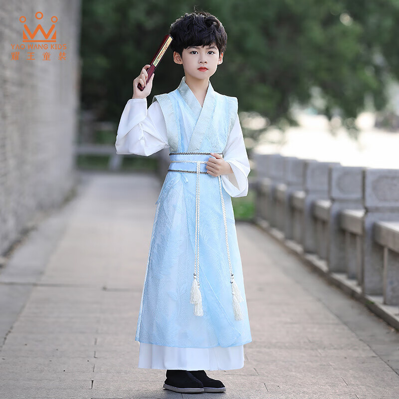 耀王儿童古装汉服男童唐装学生国学服三字经演出服 YR-YJA92 蓝色 120属于什么档次？