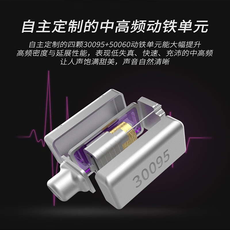 CCA C10十单元圈铁耳机入耳式有线带麦高音质重低音手机运动游戏降噪HiFi发烧音乐耳塞可换线蓝牙 青色【3.5mm圆孔 带麦款】