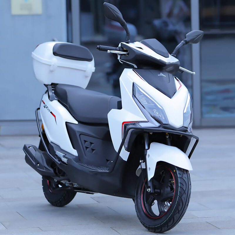 全新裂行rx125cc国四电喷燃油踏板摩托车省油男女式装整车可上牌 白色