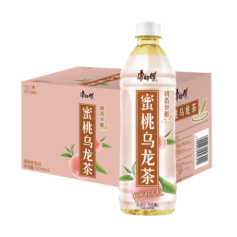 康师傅 康师傅蜜桃乌龙茶饮料500ml*15瓶整箱 新日期