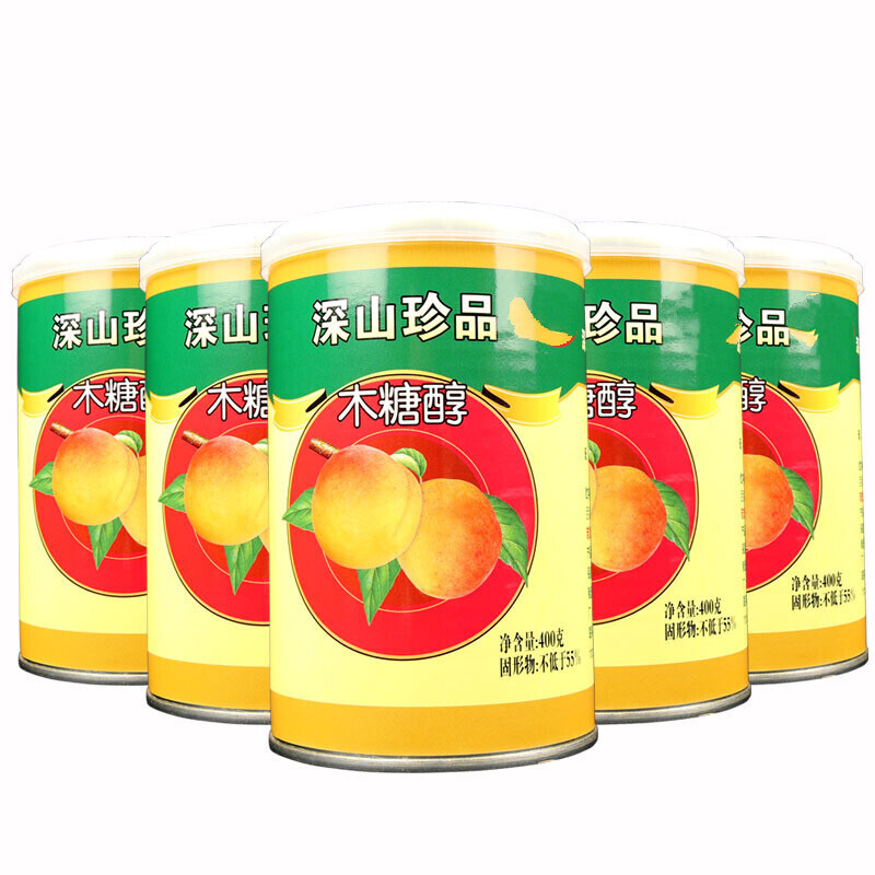 佑康泰木糖醇黄桃无糖罐头6罐无蔗糖白砂水蜜桃网红水果 木糖醇黄桃