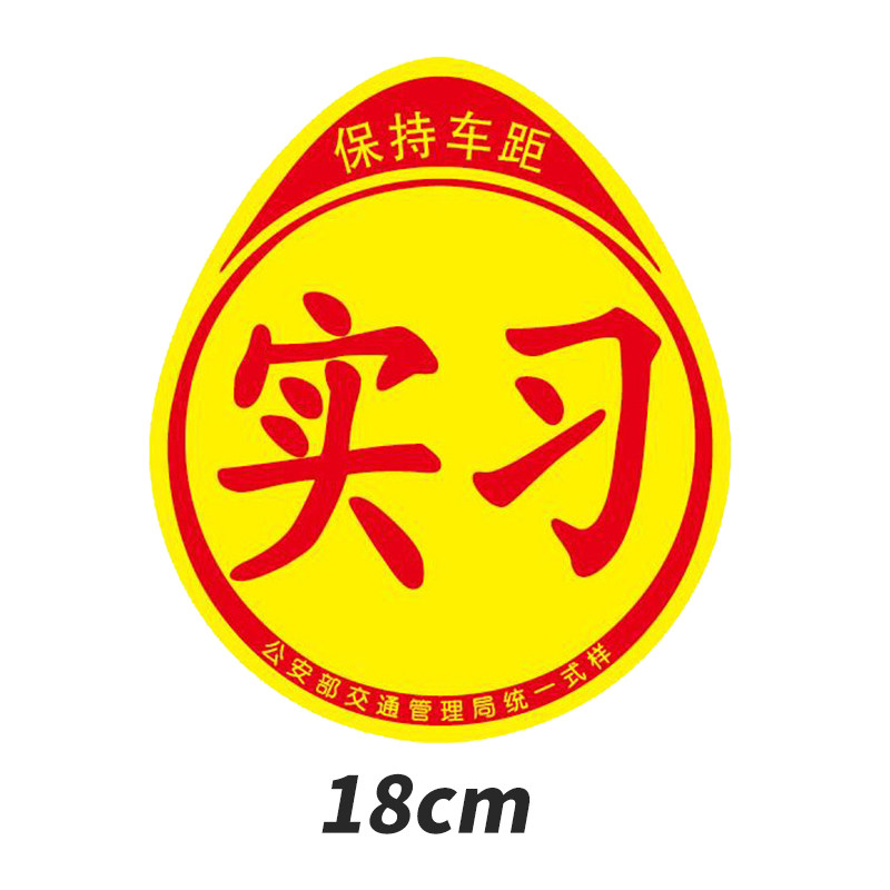 飞达思新手上路女司机加大版实习超大特大实习标志大号网红车贴创意