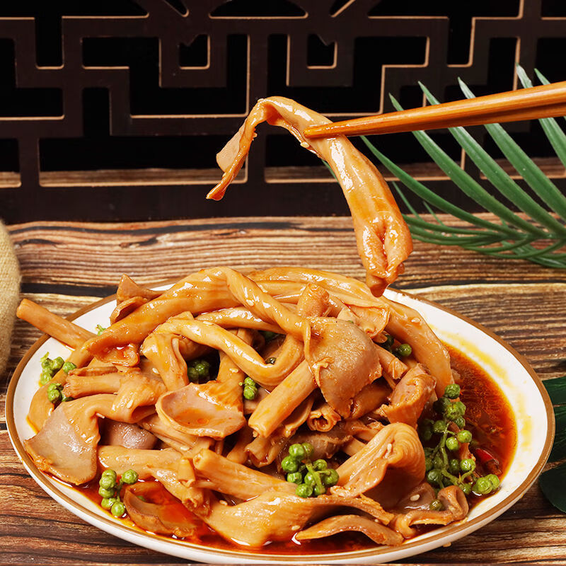 望蓝川藤椒麻辣鸭板肠脆肠鸭肠食管卤味熟食即食酒店凉拌菜袋装 藤椒