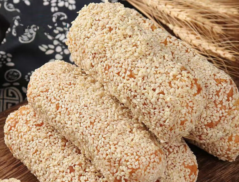 蓼花糖金京果糕点心徐州特产芝麻大雪枣 白糖味芝麻味芙蓉果各1斤