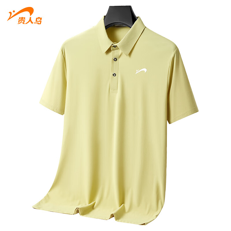 贵人鸟polo衫男夏季短袖冰丝休闲运动翻领男士纯色logo中青年男女同款
