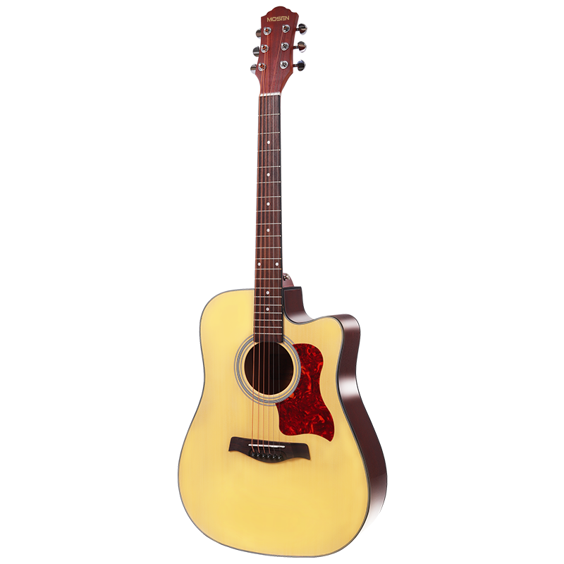 莫森（MOSEN）DC41-D云杉單板民謠吉他 進階升級款吉它 啞光41英寸 原木色