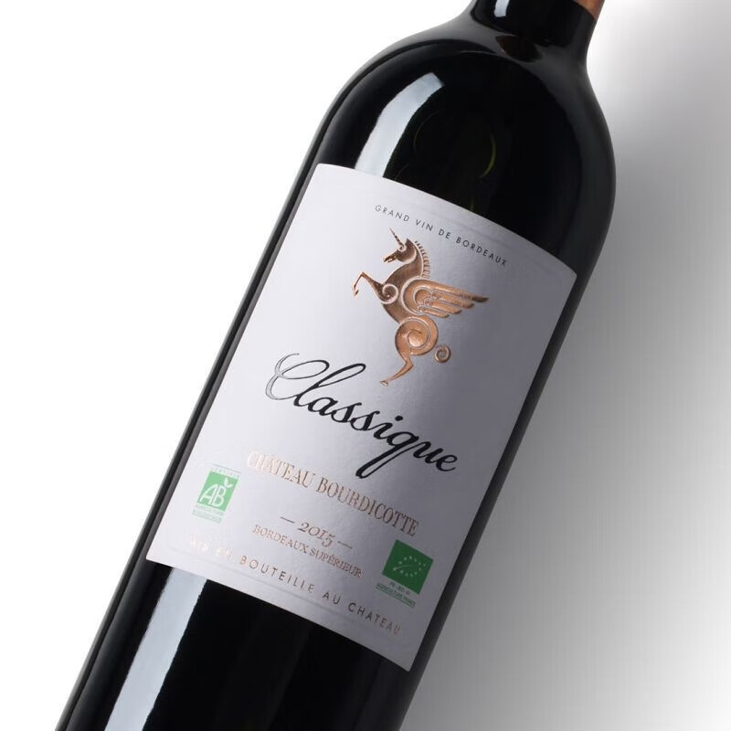 翡马经典有机干红葡萄酒 波尔多超级AOC 750mL 1瓶 2015