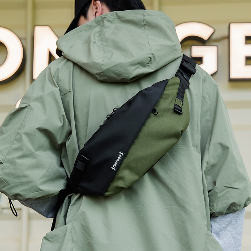 史莱辛格（Slazenger）斜挎包男士单肩包大容量手机包休闲通勤迷你小背包运动户外胸腰包