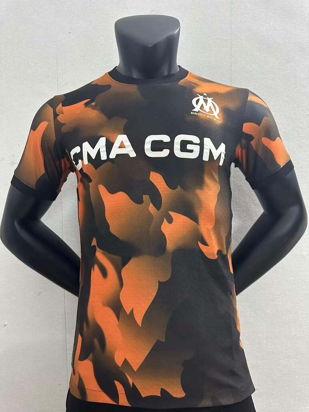 飒尘 sarchoeme2324马赛球衣二客场短袖球员版足球服队服 不印号(no