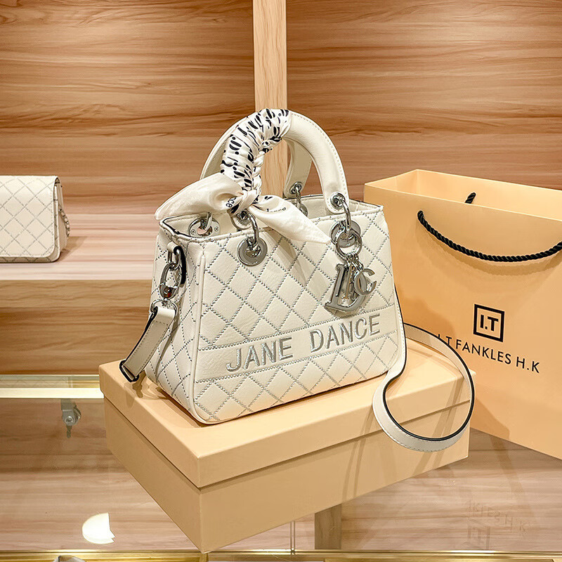 charine&kath 小&ck女包真皮戴妃包包女小众百搭女士手提包时尚洋气单