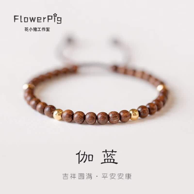 FlowerPig 金丝檀木14K珠手链男女文艺复古编织手绳 4MM金丝檀木编织手绳高性价比高么?