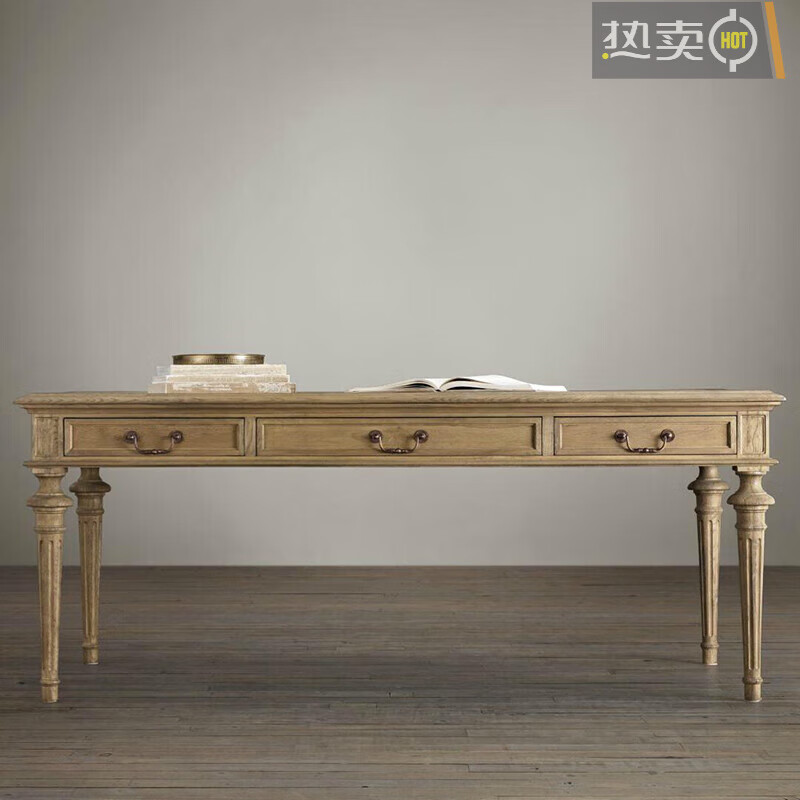 书桌学生学习桌书房电脑桌写字台现代简约办公桌家 120*55*78cm浅橡木