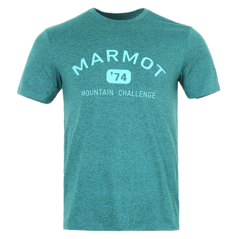 土拨鼠（Marmot） 春夏运动防晒短袖棉感速干T恤男户外 石南摩洛哥蓝 3571 S 欧码偏大 163.15元