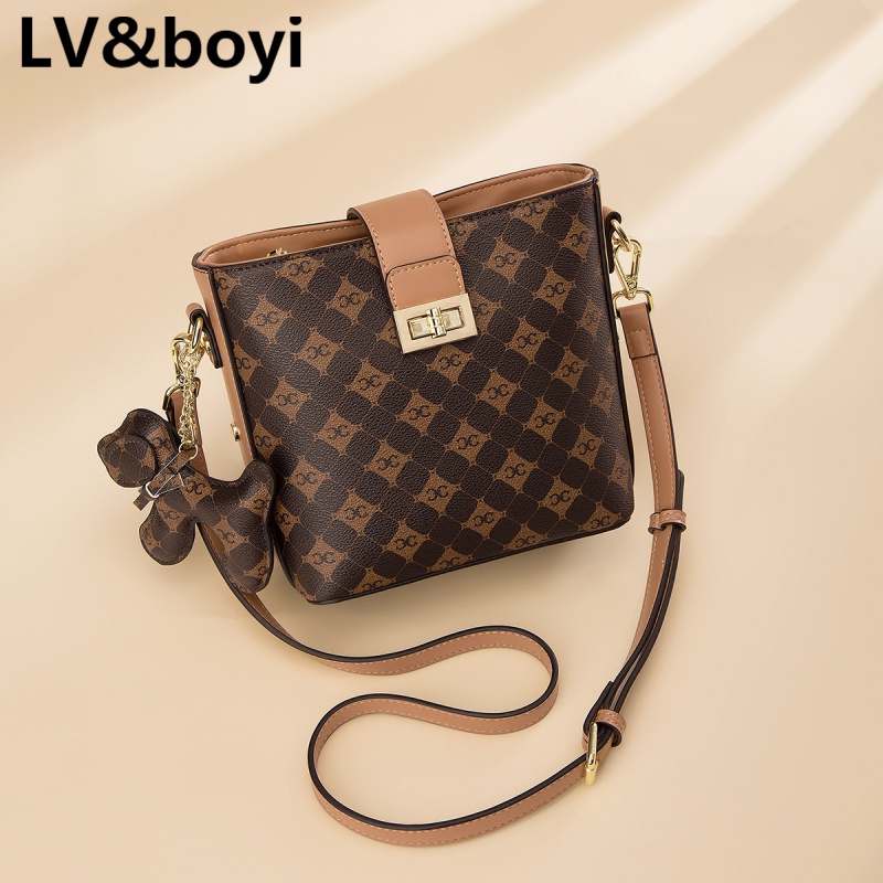 lv&boyi奢侈品品牌包包时尚包包女斜挎包新款复古单肩包水桶包小包包