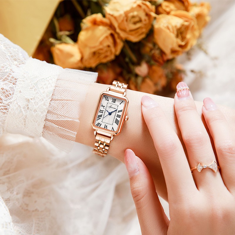 spirra女士手表女2023新款简约气质防水方盘ins风复古罗马女表进口