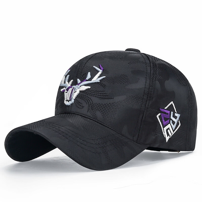 lldoyanll夏季棒球帽男女刺绣鹿头遮阳棒球太阳帽春秋