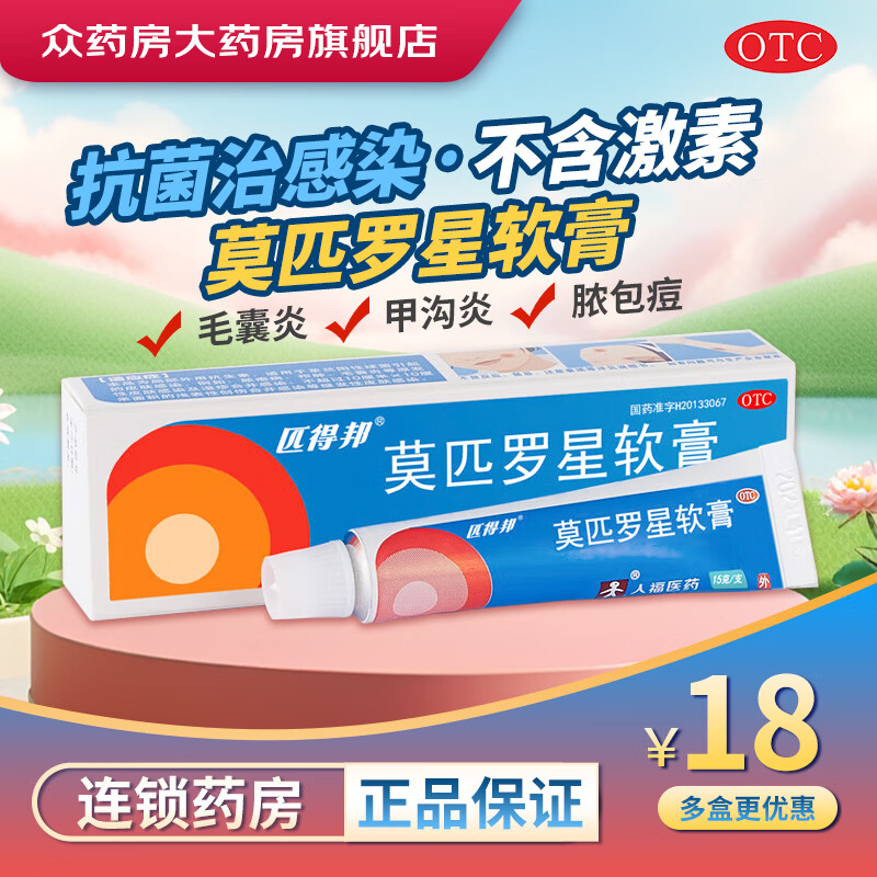 人福医药  莫匹罗星软膏 10g支 1盒装
