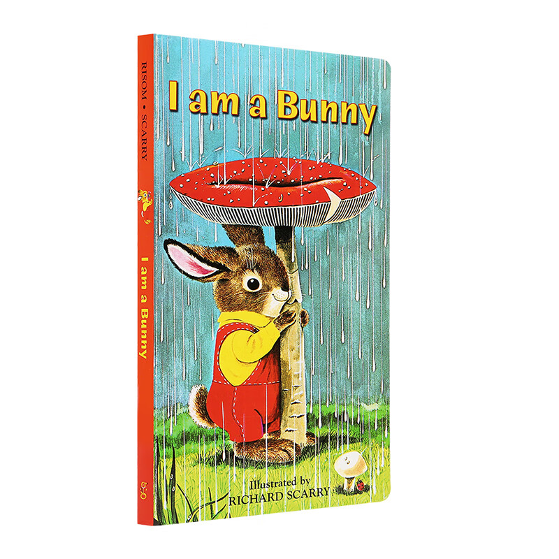 i am a bunny 我是一只兔子纸板书 儿童原版英文绘本 iamabunny 0-4岁