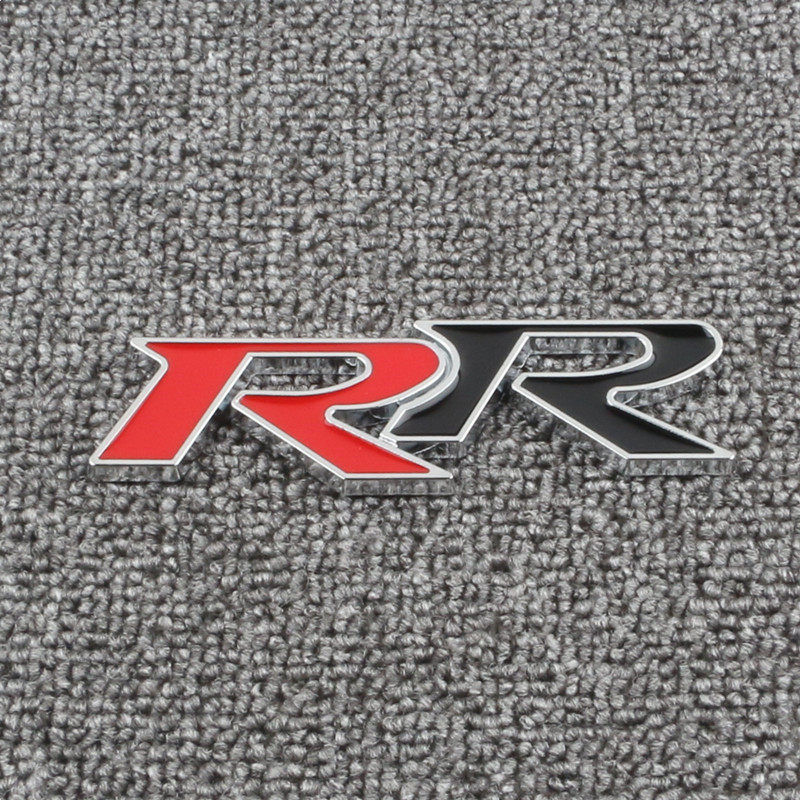 适用于飞度凌派思域改装typer车标rr无限si个性金属车贴中网标 rr 贴