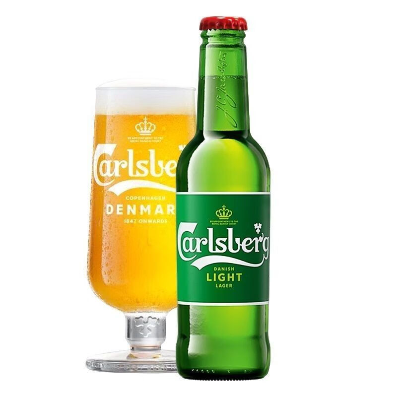嘉士伯(carlsberg)嘉s伯进口啤酒国产嘉s伯清爽拉格小麦啤酒330ml*24