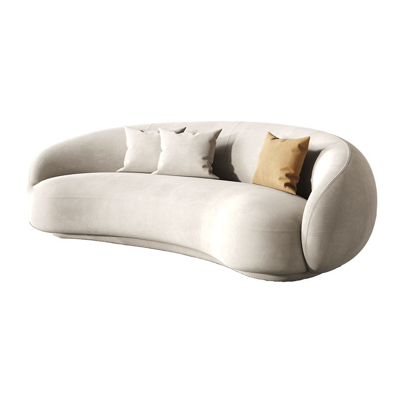 梵爱 沙发 布艺沙发现代简约异形高档丝光绒奶油风沙发网红设计师款大小户型客厅整装家具 1.2m双扶手单人