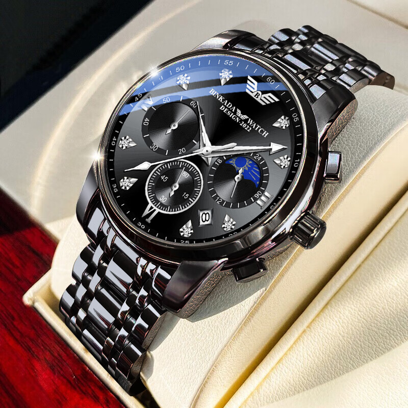 binkada手表男瑞士工艺全自动商务考试防水品牌十大520情人节礼物送