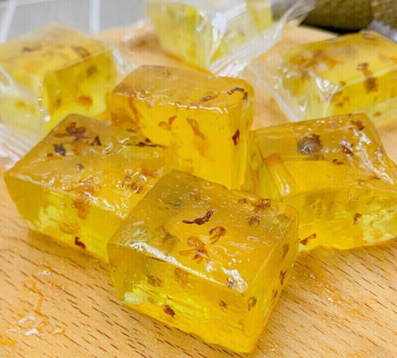 新食道特产桂花软糖玫瑰软糖500g 水晶桂花糕 零食地方特色小吃美食