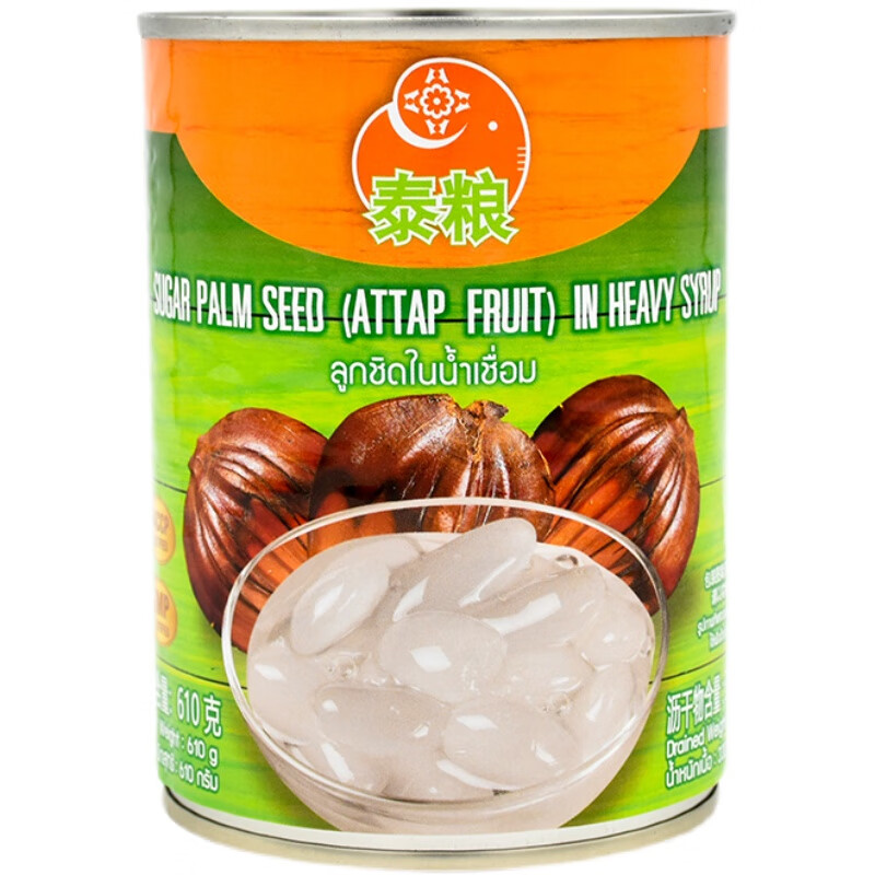 茗仟泰国进口泰粮糖水亚答子罐头610g即食棕榈果亚达子 1罐装