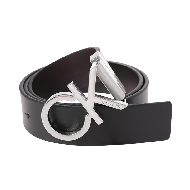 calvin klein皮带 时尚商务休闲ck字母板扣皮带 礼物礼物 黑色 85