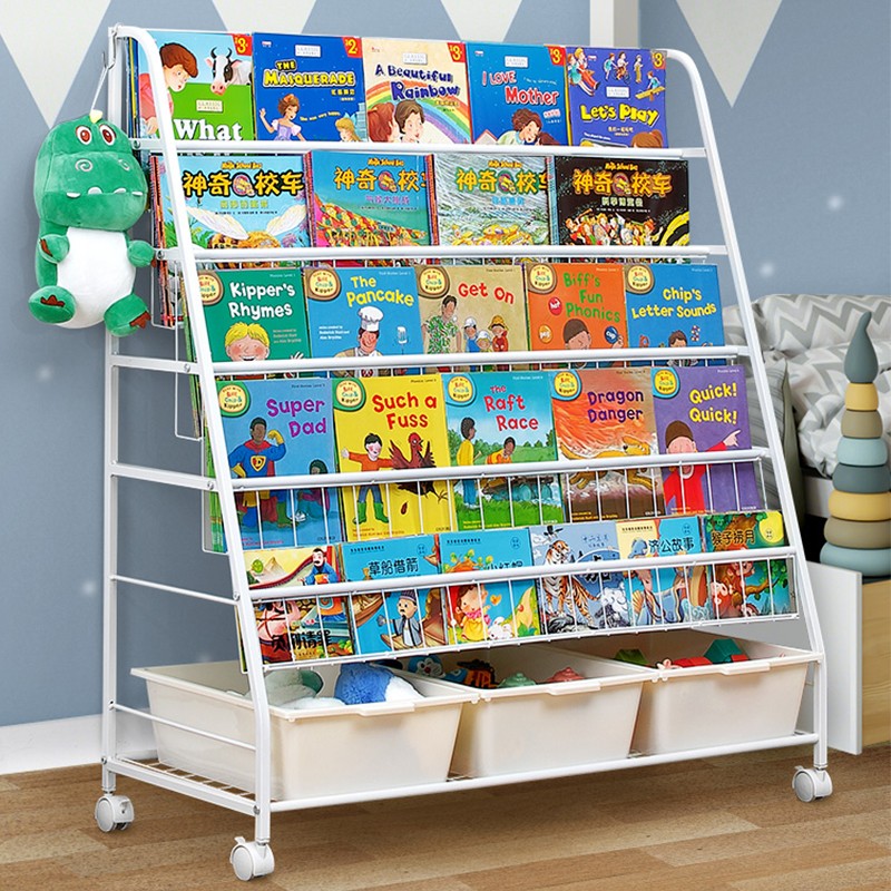 金隆兴360°万向滑轮款儿童书架绘本架简易落地玩具置物架玩具收纳架一体高性价比高么？