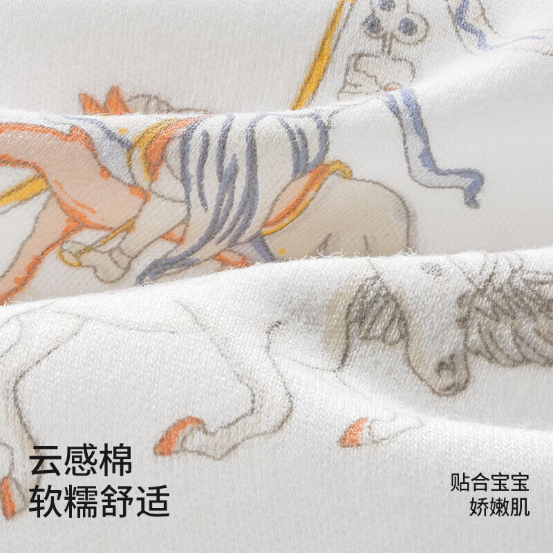 贝肽斯婴儿包屁衣保暖透气打底长袖新生儿衣服冬款男女宝宝三角哈衣 露营游记 80cm