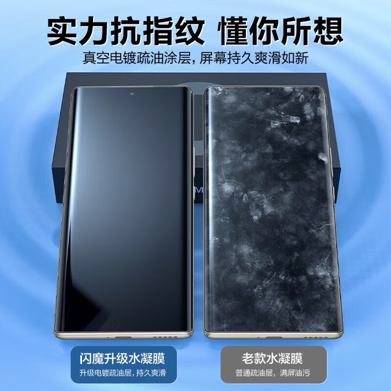 闪魔【严选百货】 适用于荣耀70/60钢化膜70pro/60pro手机膜曲面全屏定位版水凝膜高清抗指纹耐磨防摔 60pro/70pro【水凝膜】2片+定位神器