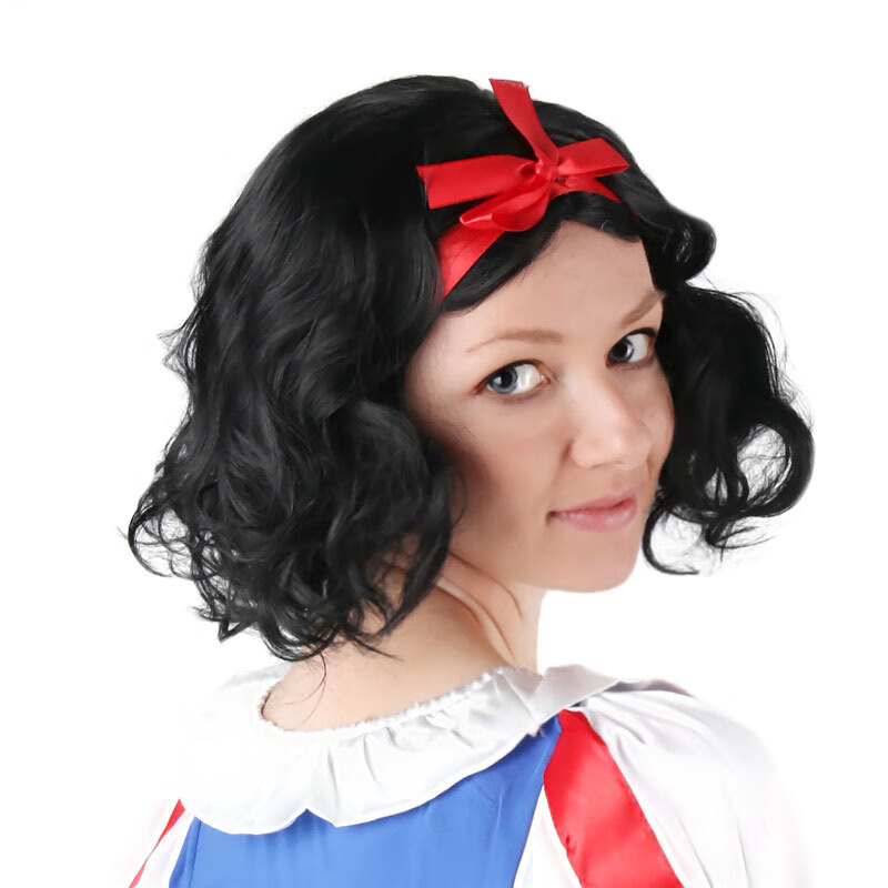 表演家迪士尼公主假发白雪公主假发儿童短卷假发女舞台表演道具cos