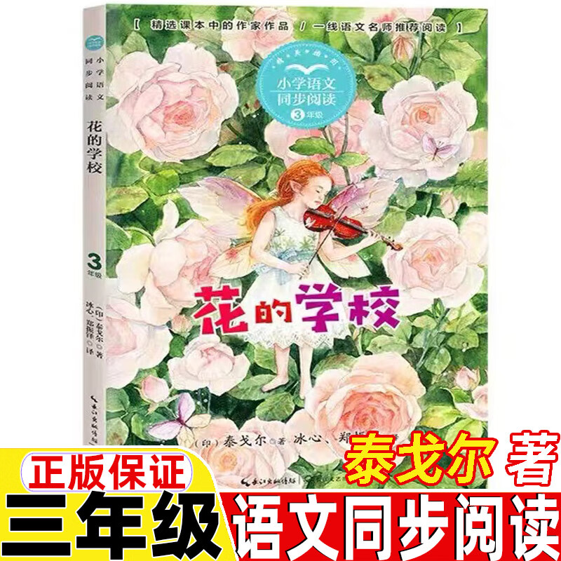 精美插图插画人教版语文同步阅读课文作家作品系列儿童文 花的学校