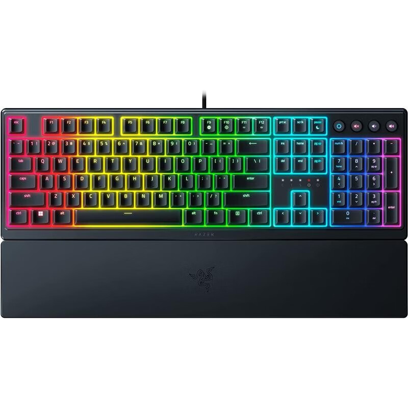 雷蛇(razer) 键盘游戏键盘背光耐磨耐刮家用游戏办公 ornata v3 英文