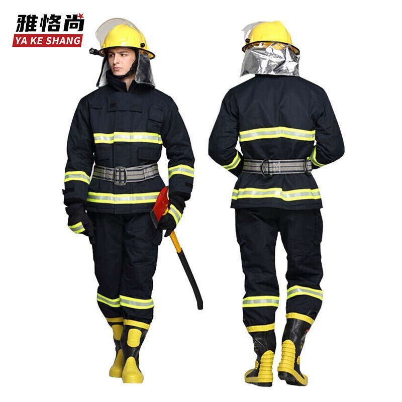 雅恪尚 3c认证17式消防服消防员防火服战斗服 17款6件套 170