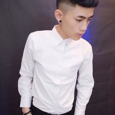 万派摩发型师花衬衫男长袖修身潮流社会人衣服个性网红帅气衬衫男装