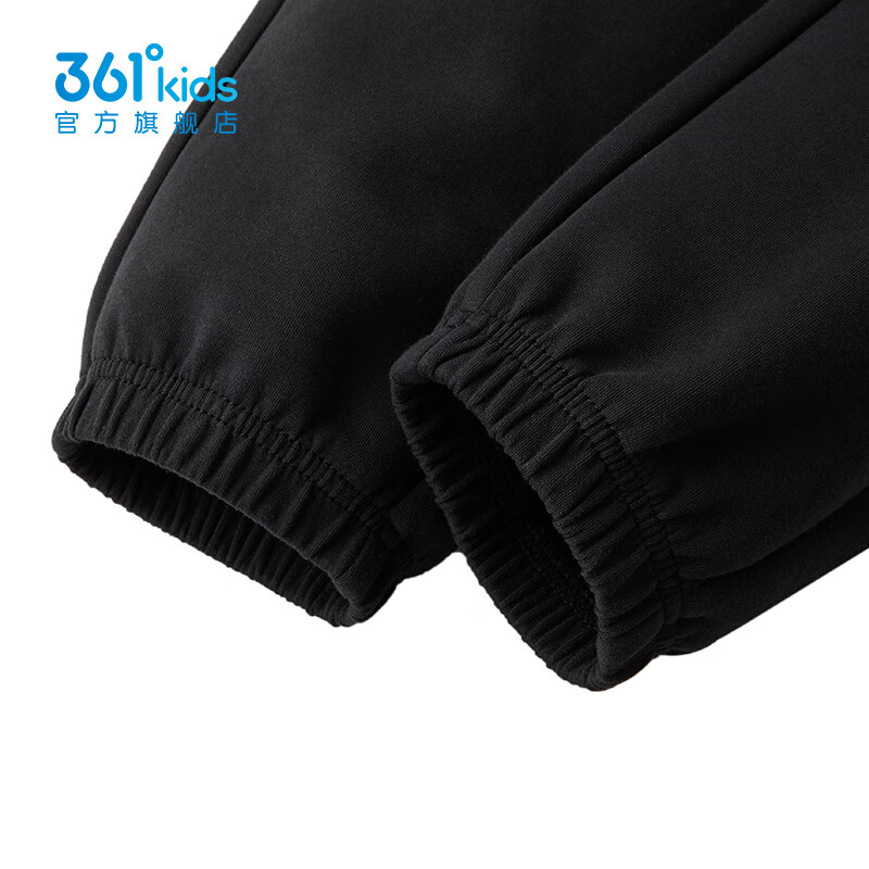 361°童装男童长袖针织套装儿童百搭年春秋新款女童圆领运动套装 瑞拉蓝/经典黑 170 cm