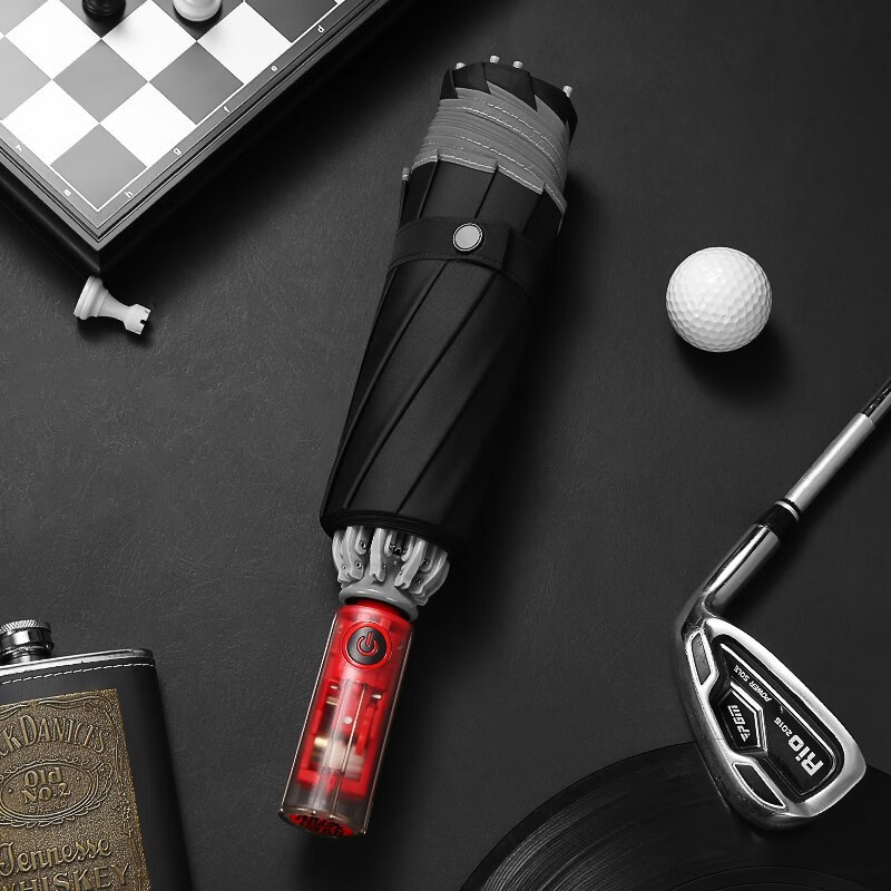 自动收缩雨伞伞高感10骨防回弹节节收自动反向折叠雨伞女晴雨大号 23