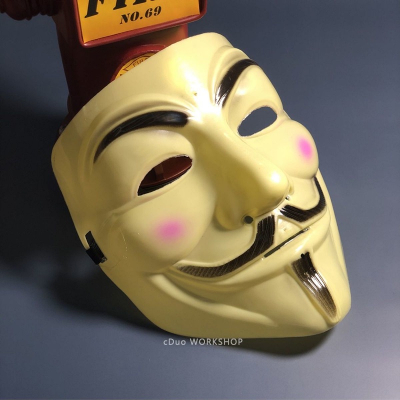 【万圣节】面具男女小丑笑脸蛭子v字仇杀队cos动漫无脸男半脸道具派对