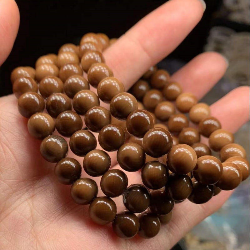 芳北怡猛犸原色满纹手串 百香籽手串 猛犸圆珠手串 猛犸老型手串 8mm