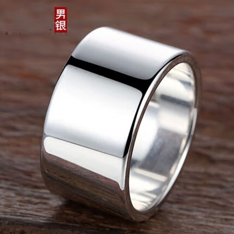 戒指12mm定制女士情侣一对宽大号霸气简约指拇男生扳指 11号(手指周长