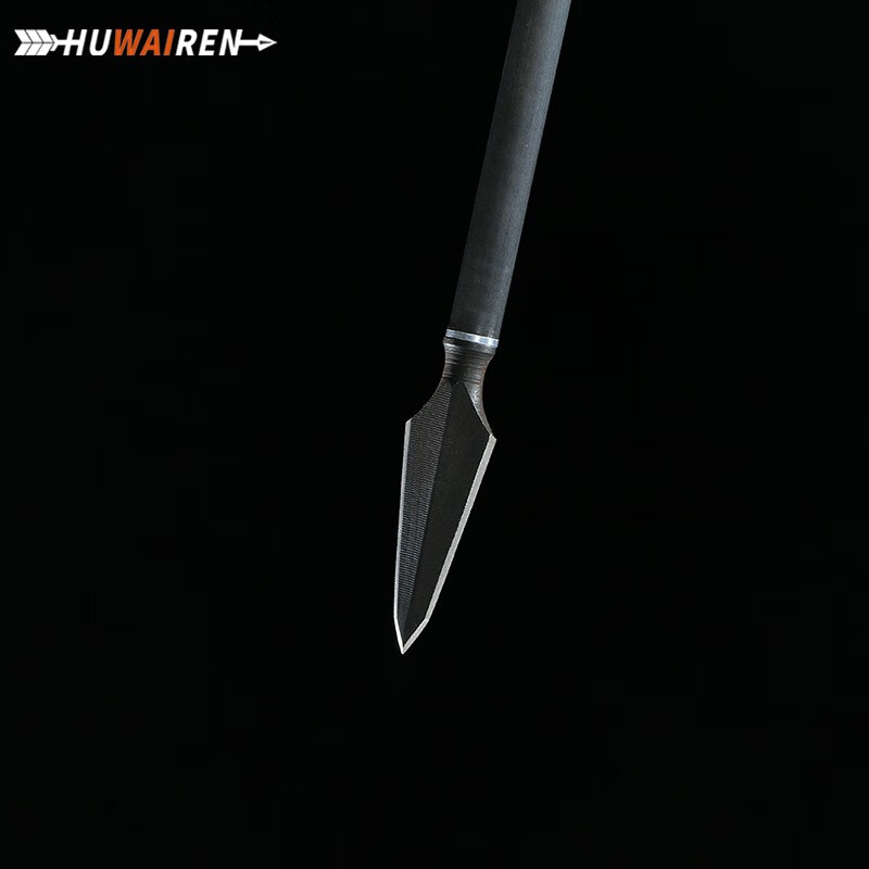 huwairen 弓箭射箭支野外猎箭复合反曲弓猎箭头射击 战斧头碳箭 6支