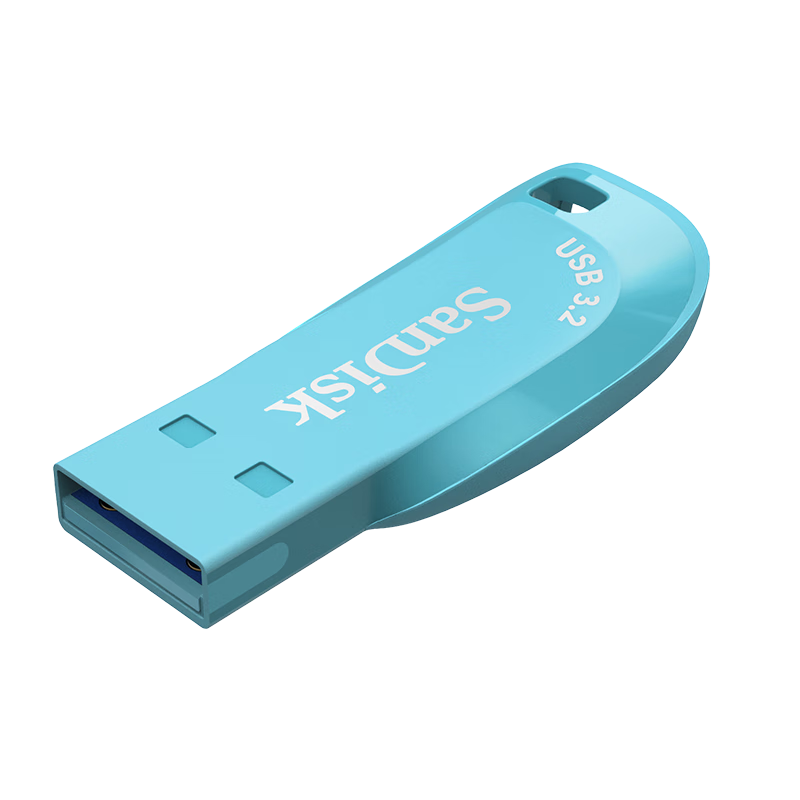 闪迪（SanDisk）32GB USB3.2 U盘 CZ410酷邃蝴蝶蓝 读速100MB/s 小巧便携 密码保护 商务办公学习优选