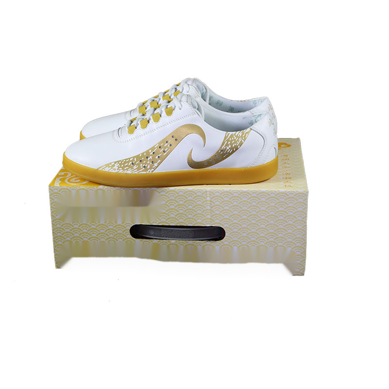 太极鞋女夏季武术鞋训练鞋练功鞋男牛筋底软皮鞋太极拳 白金(升级版)