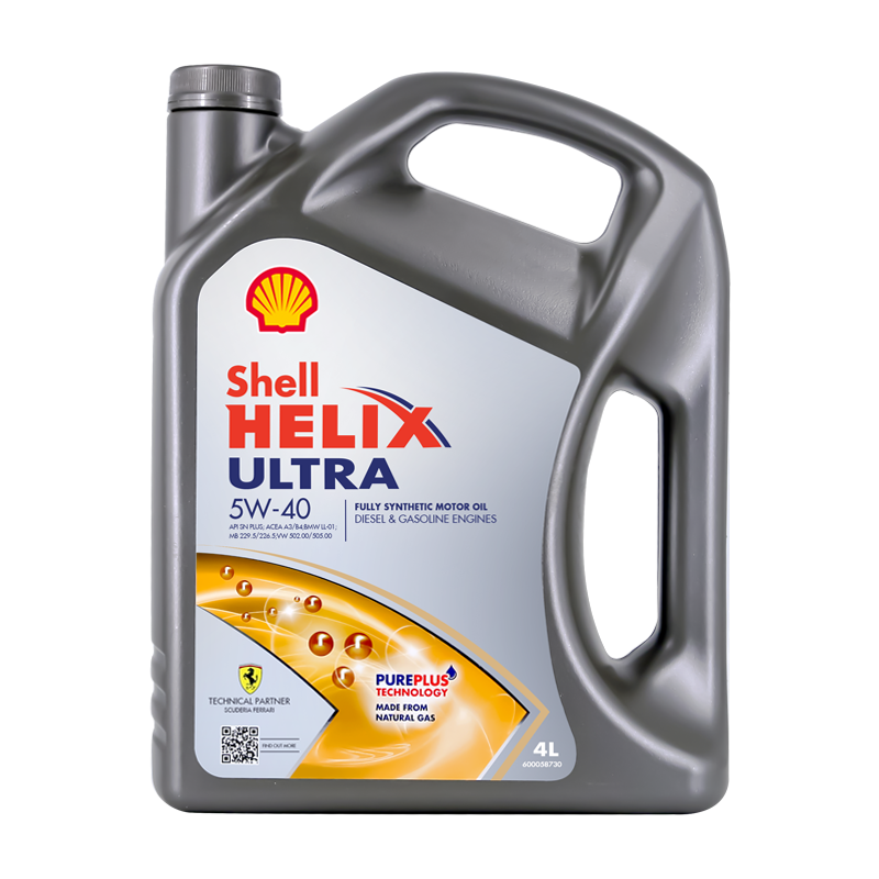 Shell 壳牌 HELIX ULTRA系列 超凡灰喜力 5W-40 SN PLUS级 全合成机油 4L 欧版