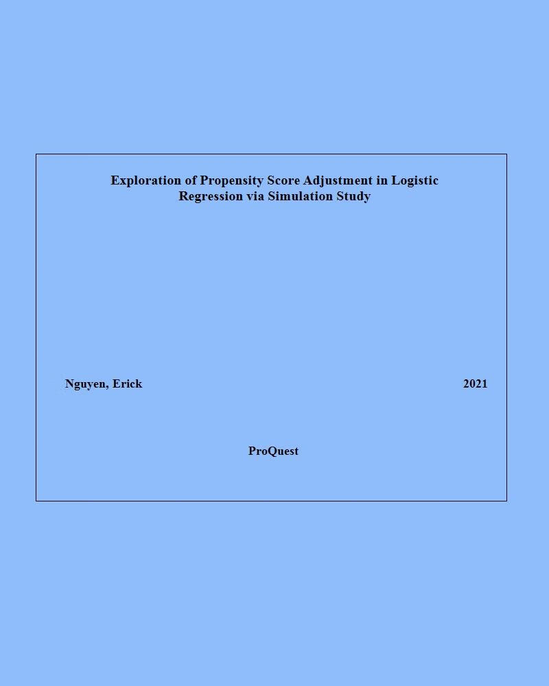 预订 国外英文学位论文exploration of propensity score adjustment