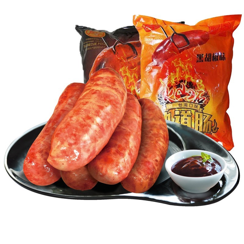 御味香御味地道肠火山石烤肠批发台湾烤肠热狗香肠纯肉脆骨肠大包装50