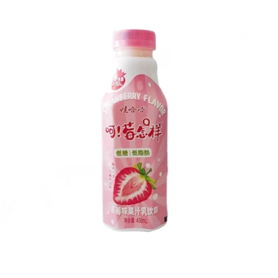 哇哈哈果汁乳饮料450ml*15瓶整箱含乳饮料 【娃哈哈】草莓味*450ml 5
