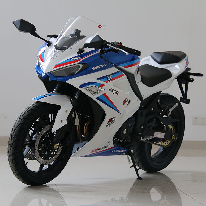 cheng)全新国四电喷v6 摩托车跑车机车趴赛车公路赛双缸水冷可上牌 蓝